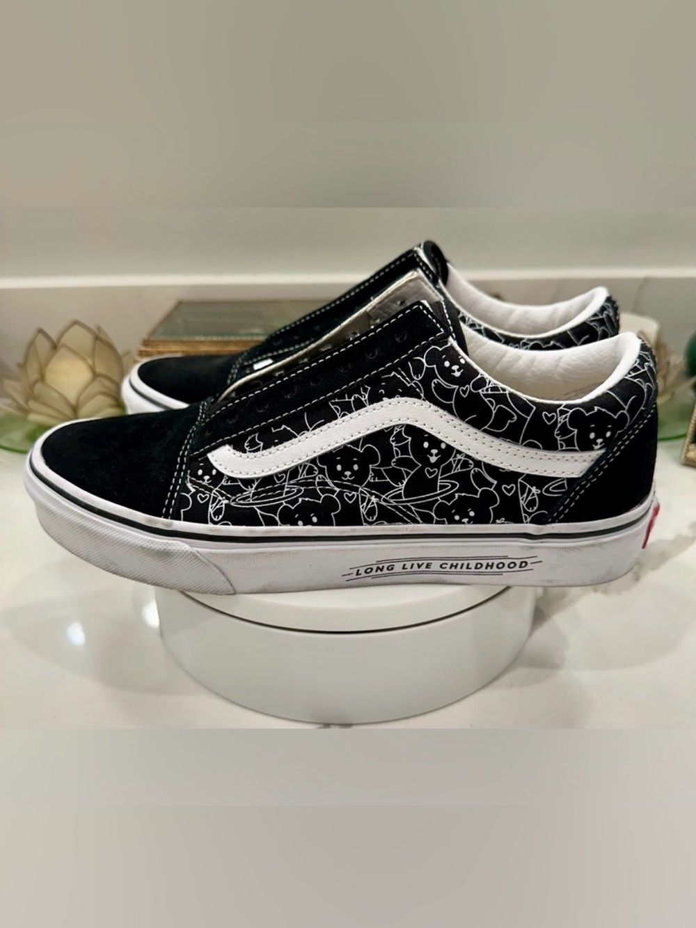 Vans/CHOC, Off the Wall Limited Edition Collab Teddy Bear/Heart, Men 9/Wmn 7